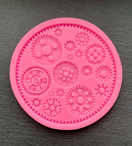 3D Fondantform Zahnrad Zahnräder Rad Getriebe Silikon