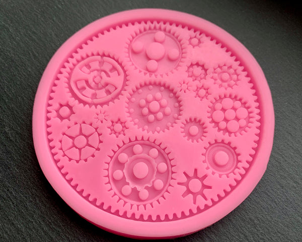 3D Fondantform Zahnrad Zahnräder Rad Getriebe Silikon