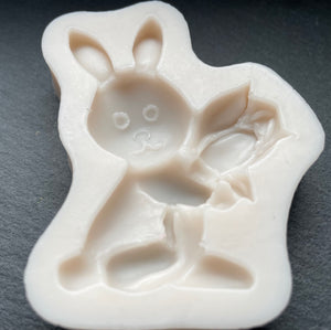 3D Fondantform Osterhase mit Blume Bunny Hase Eastern Silikon