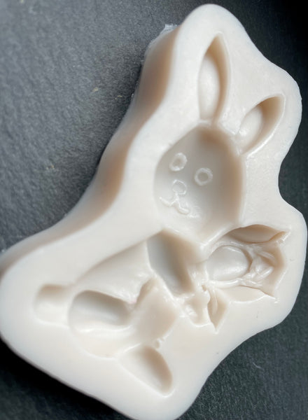 3D Fondantform Osterhase mit Blume Bunny Hase Eastern Silikon