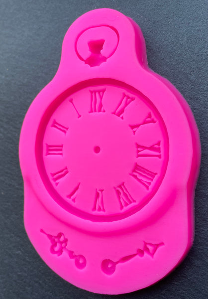 3D Fondantform Uhr Uhrzeit Ziffernblatt Silikonform Backform