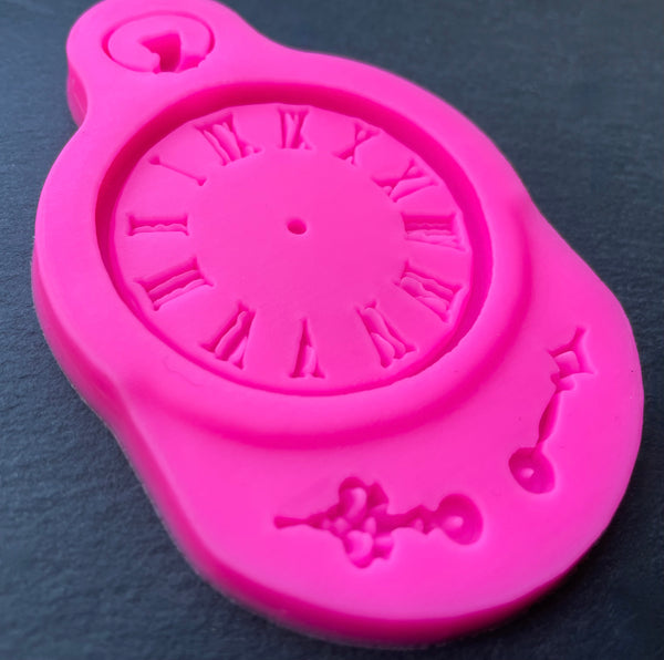 3D Fondantform Uhr Uhrzeit Ziffernblatt Silikonform Backform