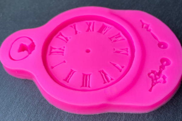 3D Fondantform Uhr Uhrzeit Ziffernblatt Silikonform Backform