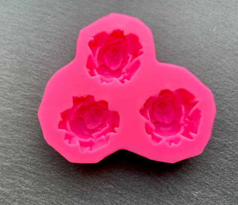 3D Fondantform Rosen Rose 3 Stück Silikon