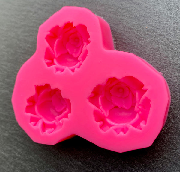 3D Fondantform Rosen Rose 3 Stück Silikon