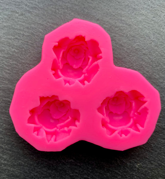 3D Fondantform Rosen Rose 3 Stück Silikon