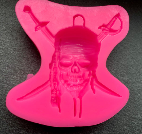 3D Fondantform Pirat Seeräuber Skull Schädel Silikonform