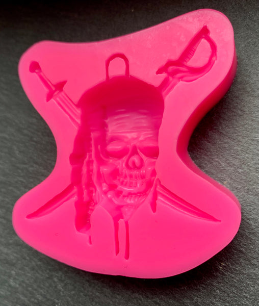 3D Fondantform Pirat Seeräuber Skull Schädel Silikonform