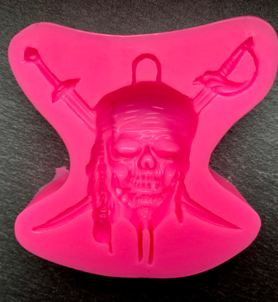 3D Fondantform Pirat Seeräuber Skull Schädel Silikonform