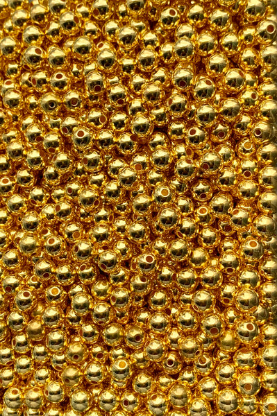 Acrylperlen gold rund glatt glänzend 8mm